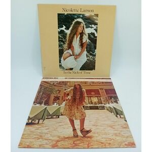 Lot of 2 Nicolette Larson Vinyl Record LP - Nicolette &In the Nick of Time VG+
